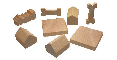 Molded Wood Game parts