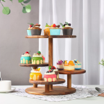 Fourth floor Acacia wooden cake stand
