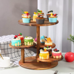 Fourth floor Acacia wooden cake stand - Image 4