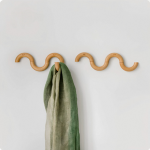 Sweet donut hanging clothes hook, solid wood wall hanging clothes hook, entrance hook, can be perforated, strong load-bearing row hook - Image 3